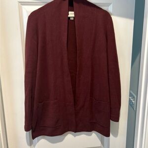 J.Crew open-front maroon cardigan size PM